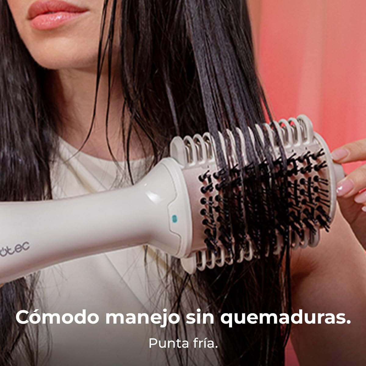 Cecotec Cepillo de Aire Placas Calefactoras Air DryBold. 1200W, Seca, Alisa, Moldea, Da Volumen y Desenreda, Generador de Iones, Temperaturas Controladas, Cabello Húmedo y Seco, 3 Modos, Punta Fría