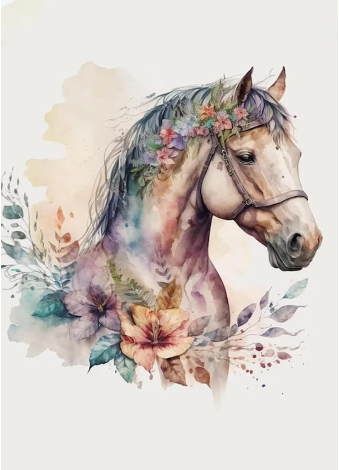 Sanjee Diamond Painting Kits for Adults, Diamond Art Kits Horses for Beginners, 5D DIY Full Drill Diamond Dots Paintings, Gem Art and Crafts for Adults Home Wall Decor 12x16inch, Animals