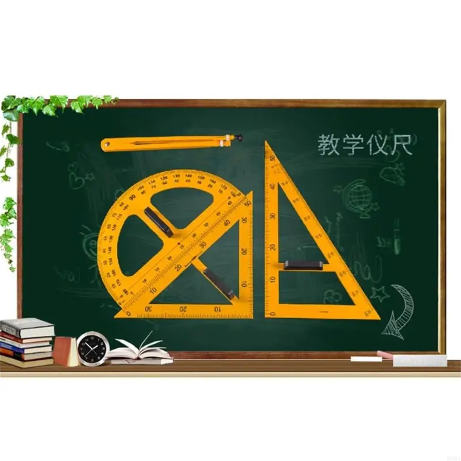 Geometrie-Set for Whiteboards im Klassenzimmer mit Dreiecks-Linealen for Lehrer(1)