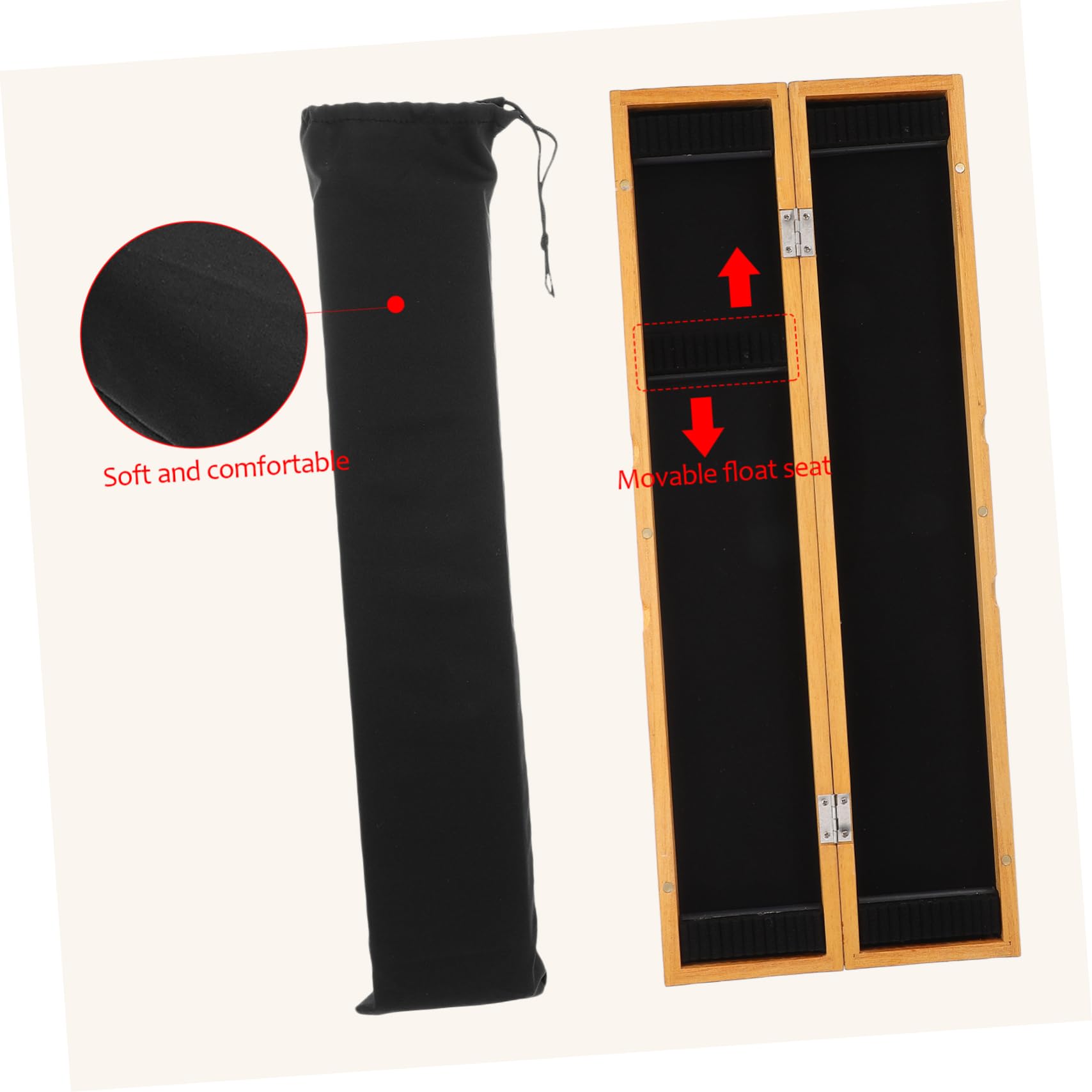 Scatola Porta Attrezzi Da Pesca Legno Massello Organizer Portatile Per Galleggianti Esche e Accessori Ampio Spazio e Protezione Per Attrezzatura Da Pesca All Aperto
