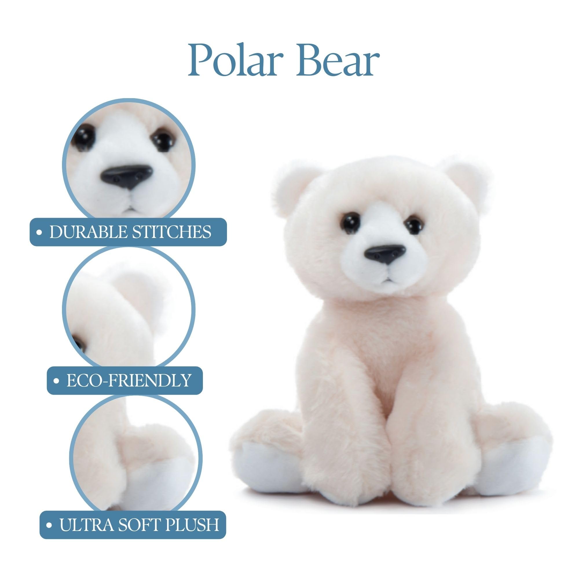 Amazon.com: The Petting Zoo Polar Bear Stuffed Animal Plushie