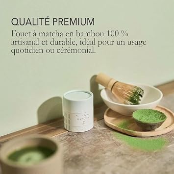 Premium Quality Matcha Chasen Whisk 100 Prong Bamboo Whisk For Matcha Tea Authentic Traditional Bamboo Whisker Easy To Use and Clean Matcha Green Tea Whisk For A Perfect Frothy Cup