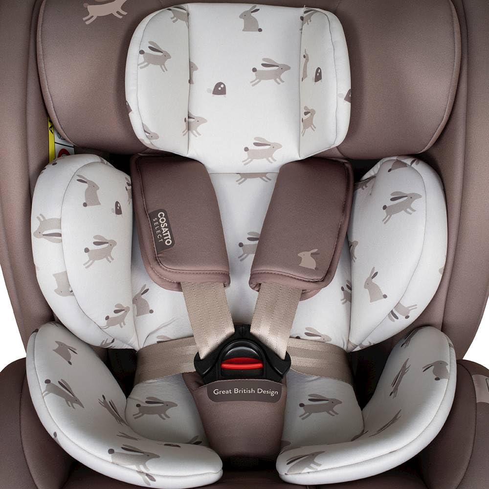 COSATTO Come & Go - Asiento de coche giratorio de 2-360°, desde el nacimiento hasta los 4 años (0-105 cm), grupo 0/0+/1 Base integrada ISOFIX, R129, ERF, protección contra impactos laterales, 5 puntos