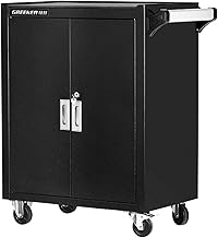 Tarea Pesada Bloqueable Cofre de Herramientas Deslizante Carretilla Laminación Gabinete del Carro de Herramientas con Llaves y 4 Ruedas para Almacenamiento de Garaje en Casa, Azul (Color : Black)