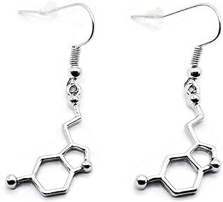 Serotonin Molecule Earrings Psychiatrist Gift Psychologist Gift Neurologist Neurotransmitter Happy Chemical Science Chemistry Biology Psychiatry Jewelry Molecules Gift Science Student Teacher Science Lover Gift Serotonin Earrings