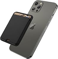 iLodn MagSafe Magnetic Wallet Card Holder for iPhone 17/16/15/14/13/12 Pro Max Plus Air - Holds 3 Cards, Strong Magnet, Easy Access, Jet