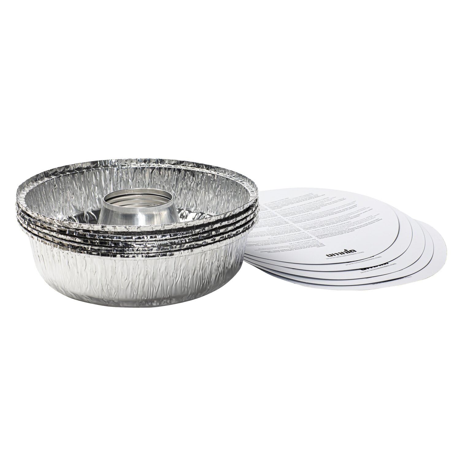 Lot de 5 Moules en aluminium avec couvercles pour four Omnia