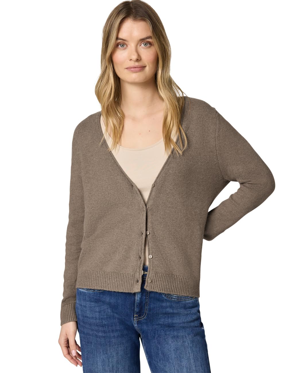 Street One Damen 2515637 Kuscheliger V-Neck Cardigan (1er Pack)