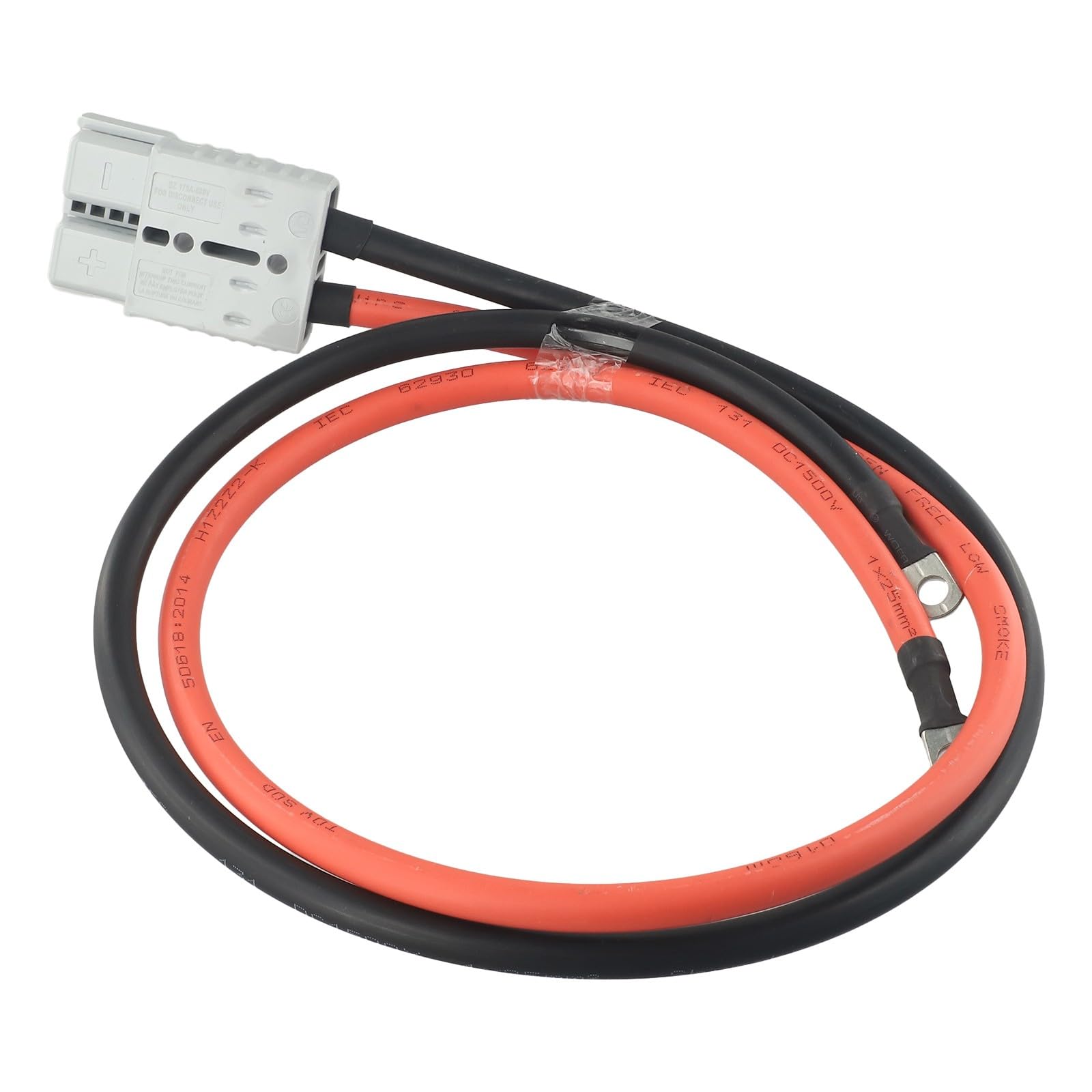 Whychstore Connecteur de batterie 175 A, câble en cuivre plaqué argent 4 AWG 1 m avec bornes M8, pour camping-car, chariot élévateur, voiture de course