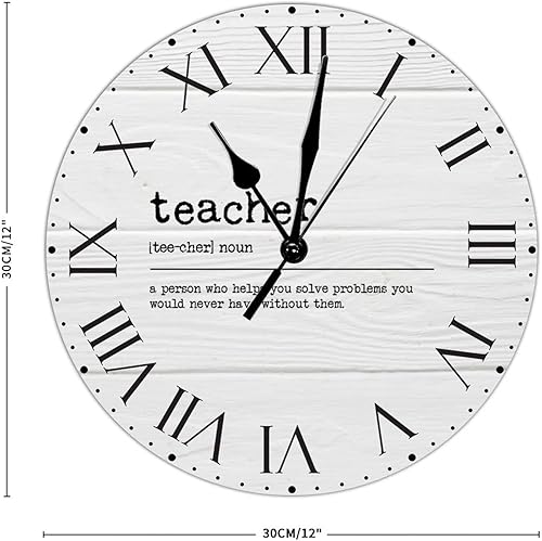 Miniatura 152 de Reloj de PVC con definición psicológica, reloj de pared grande con números romanos inspiración, refranes de inspiración de 12 pulgadas, significado