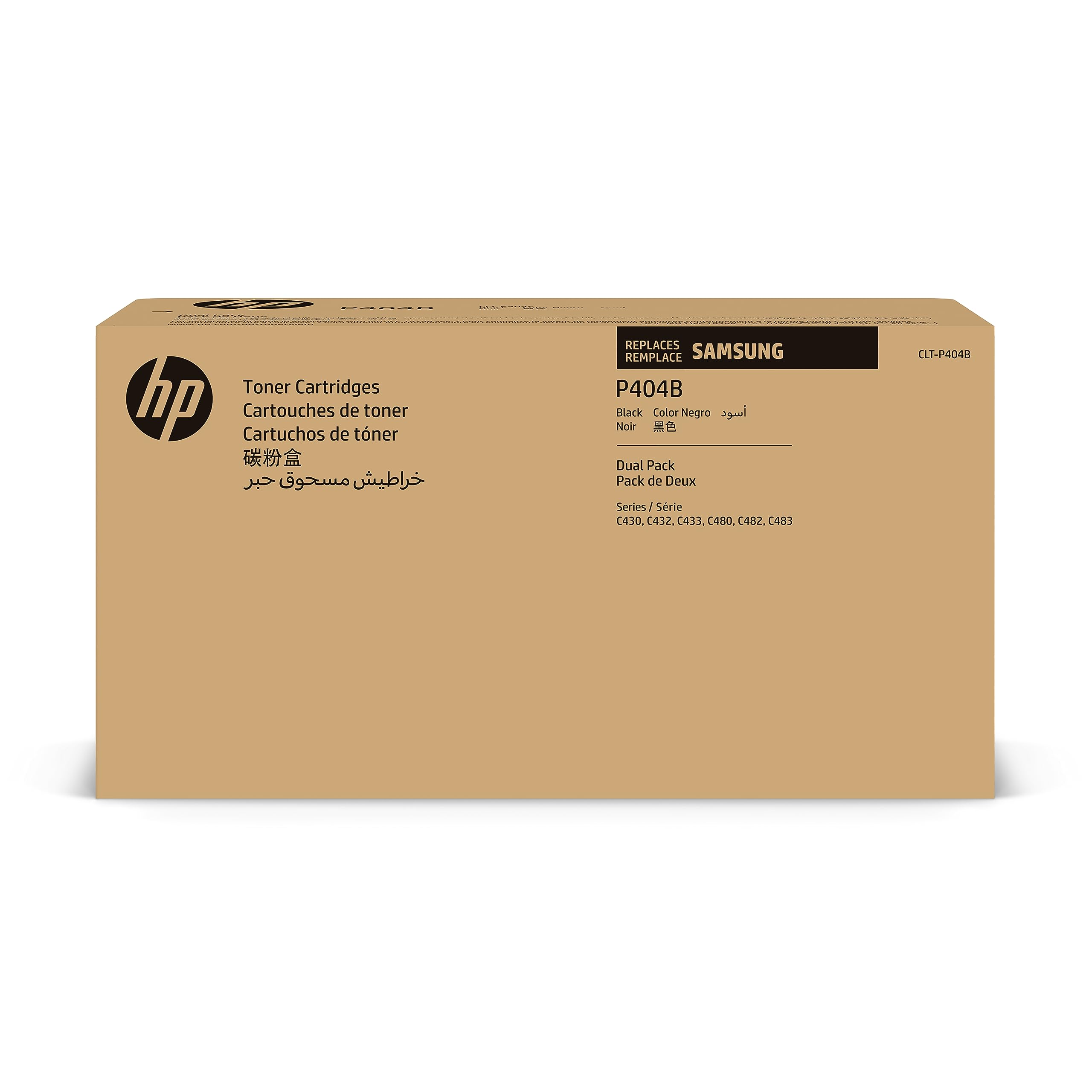HP CLT-P404B (‎SU364A) Multipack Original Toner 2x Schwarz (Kompatibel: SL-C430, C430W, C432, C433, C432W, C433W, C480, C480W, C480FW, C480FN, C482, C483, C482W, C483W, C482FW, C483FW)
