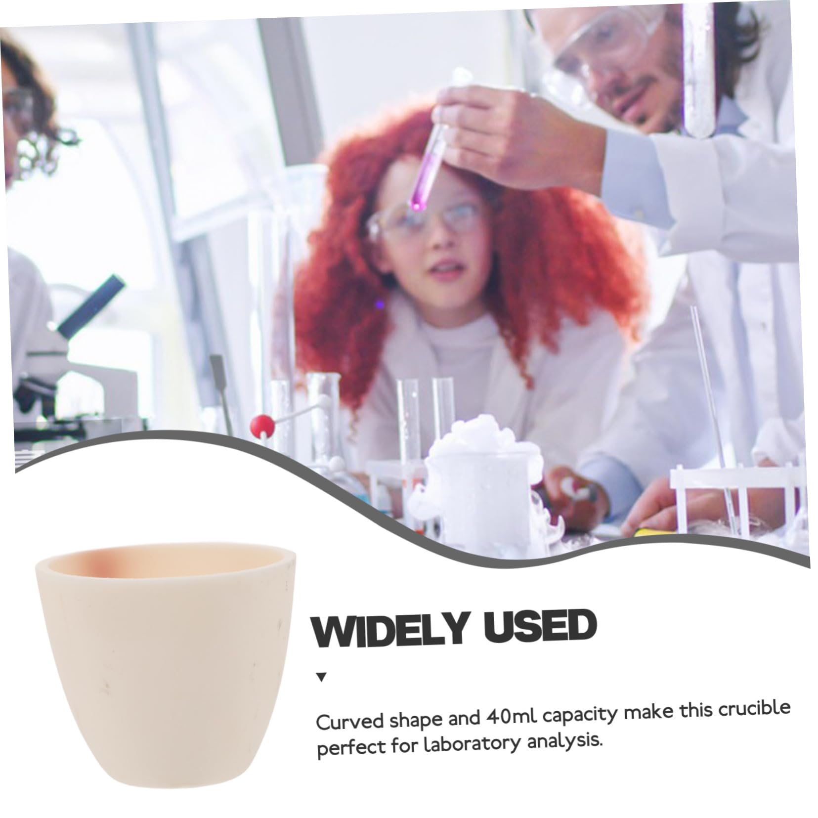 ULTECHNOVO High Temperature Ceramic Crucible Casting Crucible with Lid Lab Crucible for Casting Crucible for Science for Casting Smelting Melting Crucible Ceramics White