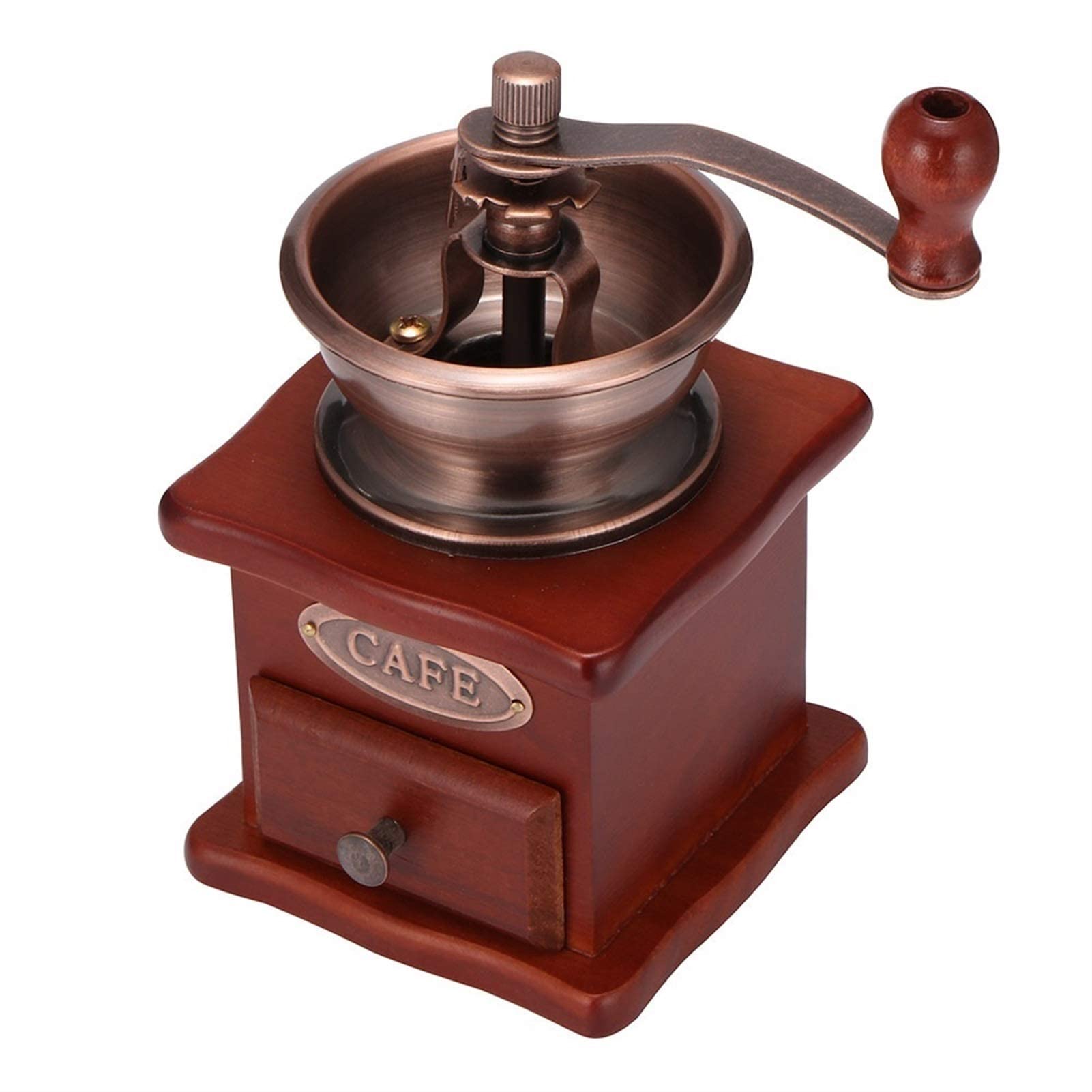 Młynek do ziaren kawy drewniany ręczny młynek do kawy ręczny stal nierdzewna retro kawa przyprawa mini z ceramiką
