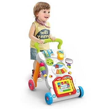 Kridhak Children Musical Walker, Push & Pull Toy for Toddlers & Kids, Baby Activity Walker Toy Comes with Two Patterns Sit and Play, Stand and Walk