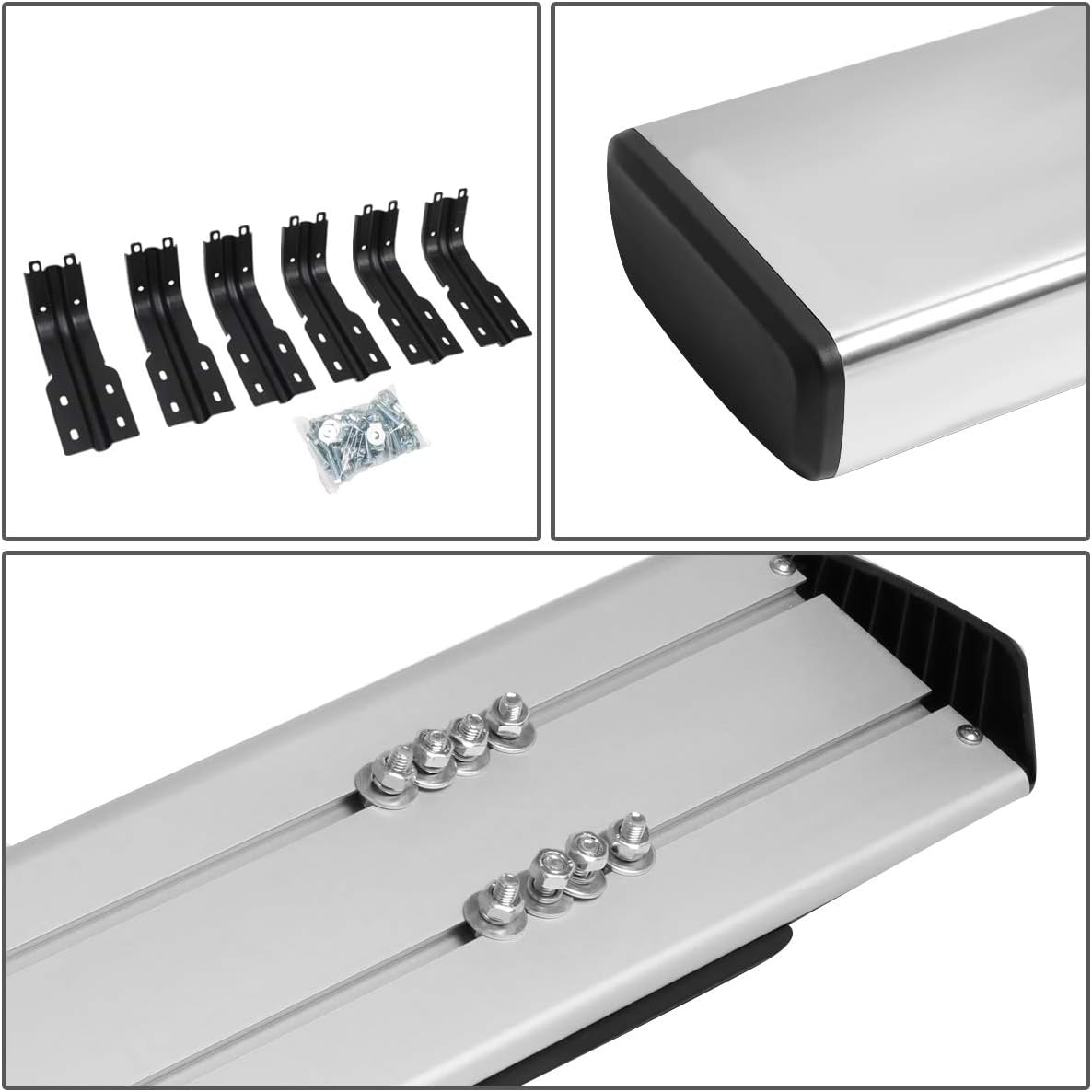 Auto Dynasty 6 Inches Side Step Nerf Bar Running Boards Compatible with Ford F-250 350 450 Super Duty SuperCrew Cab 99-16, Stainless Steel, Polished Chrome