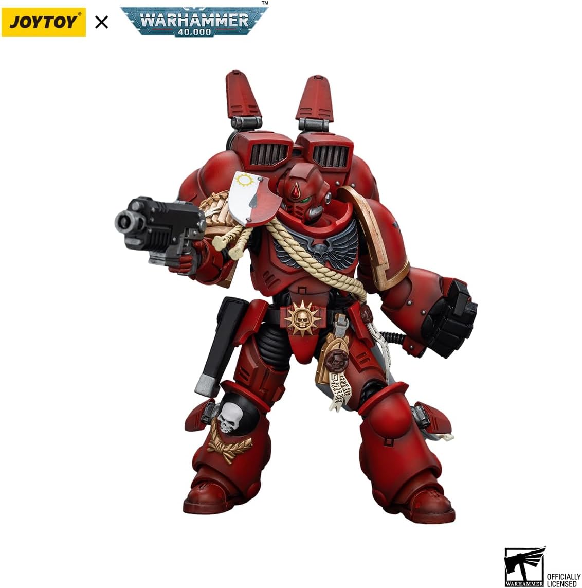 JOYTOY Warhammer 40K Blood Angels Captain with Jump Pack Action Figure Mecha 1:18 Scale Joy Toy Collection Model 4.8 inch