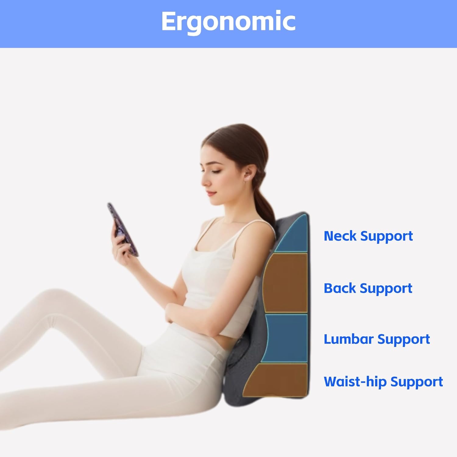 Leg Elevating Wedge Cushion Pillow for After Surgery, Blood Circulation, Leg Swelling Pain Relief, with New Face Down Prone Position for Reading (Dark Grey)