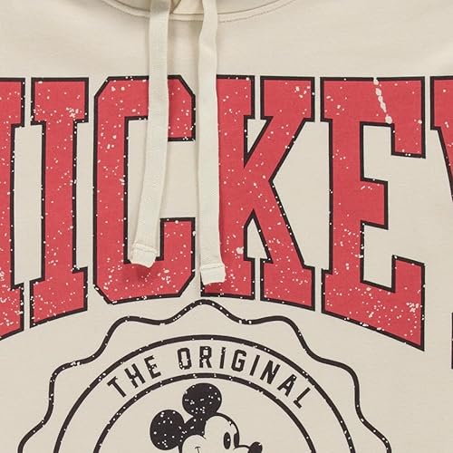 Miniatura 5 de Disney Sudadera con capucha de Mickey Mouse para mujer, diseño clásico de Mickey y Minnie Mouse, Crema