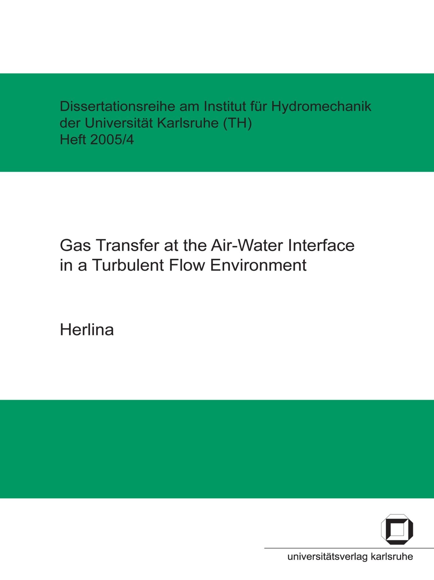 Gas transfer at the air-water interface in a turbulent flow environment