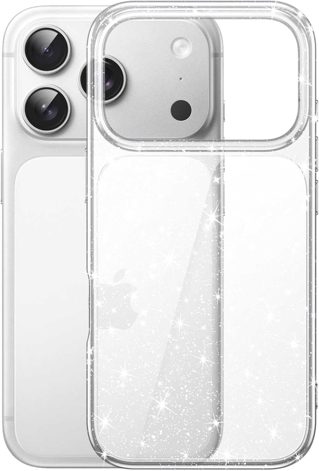 JETech Glitter Case for iPhone 17 Pro Max 6.9-Inch, Bling Sparkle Shockproof Phone Bumper Cover, Cute Sparkly for Women and Girls (Clear) iPhone 17 Pro Max Clear