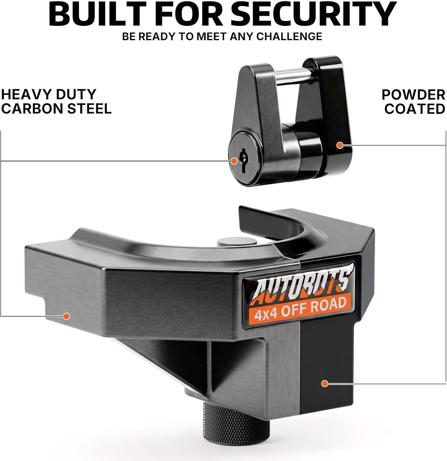 AUTOBOTS Trailer Hitch Lock for 2" and 2-5/16" Trailer Coupler Tongue