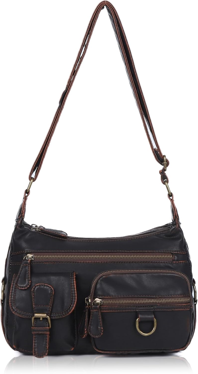 Angel Barcelo Cross body Shoulder Bag Women Soft PU Leather Purses and Handbags