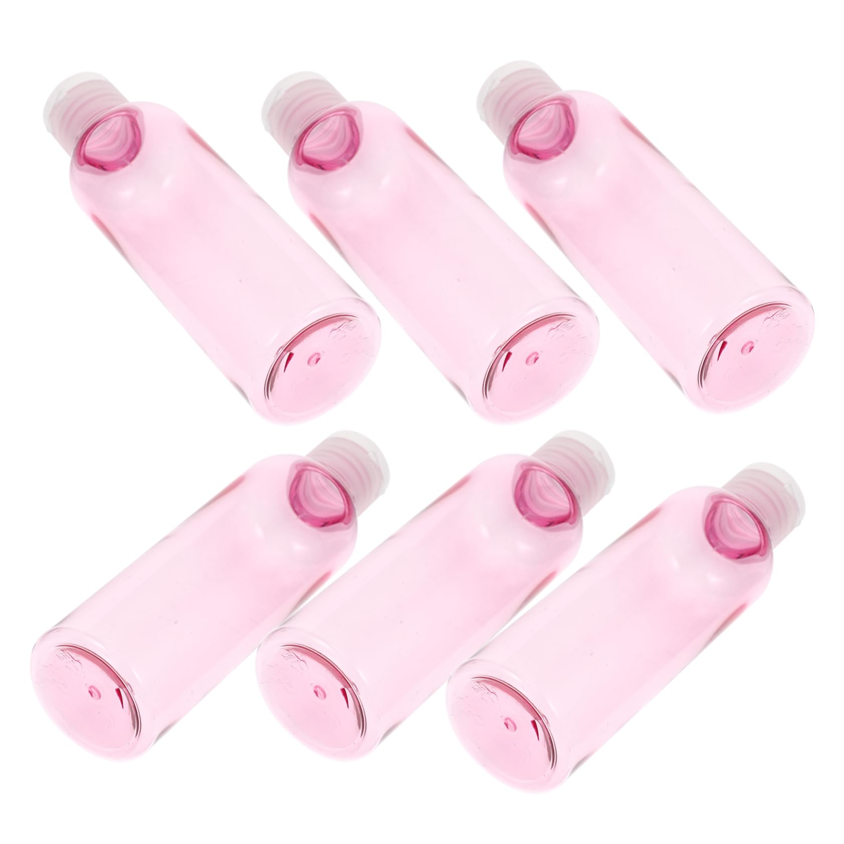 VICASKY Travel Supplies 100ml Round Shoulder Flip Cap Bottles Butterfly Cap Travel Bottles for Packing Makeup