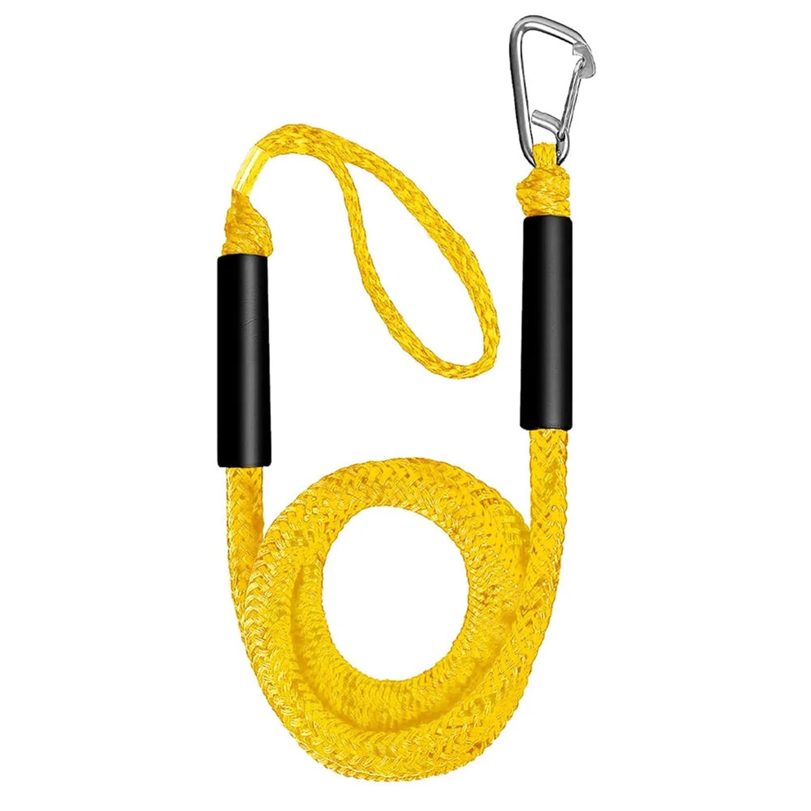 Soywim Giallo Mooring Rope, 1.2M Wharf Mooring Rope Stretch Surf Boat Fishing Marine Bungee Dock Line Anchor Butt Accessories(Giallo)