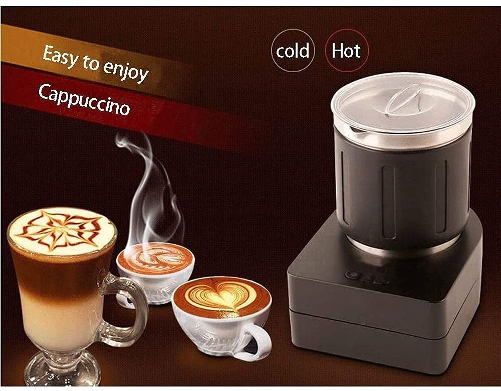 Vaporizador de Leche Batidora de Leche Calentador de Leche Calentador de vapor de leche de acero inoxidable más cálido, fabricante de espuma automático antiadherente, control de temperatura fría y