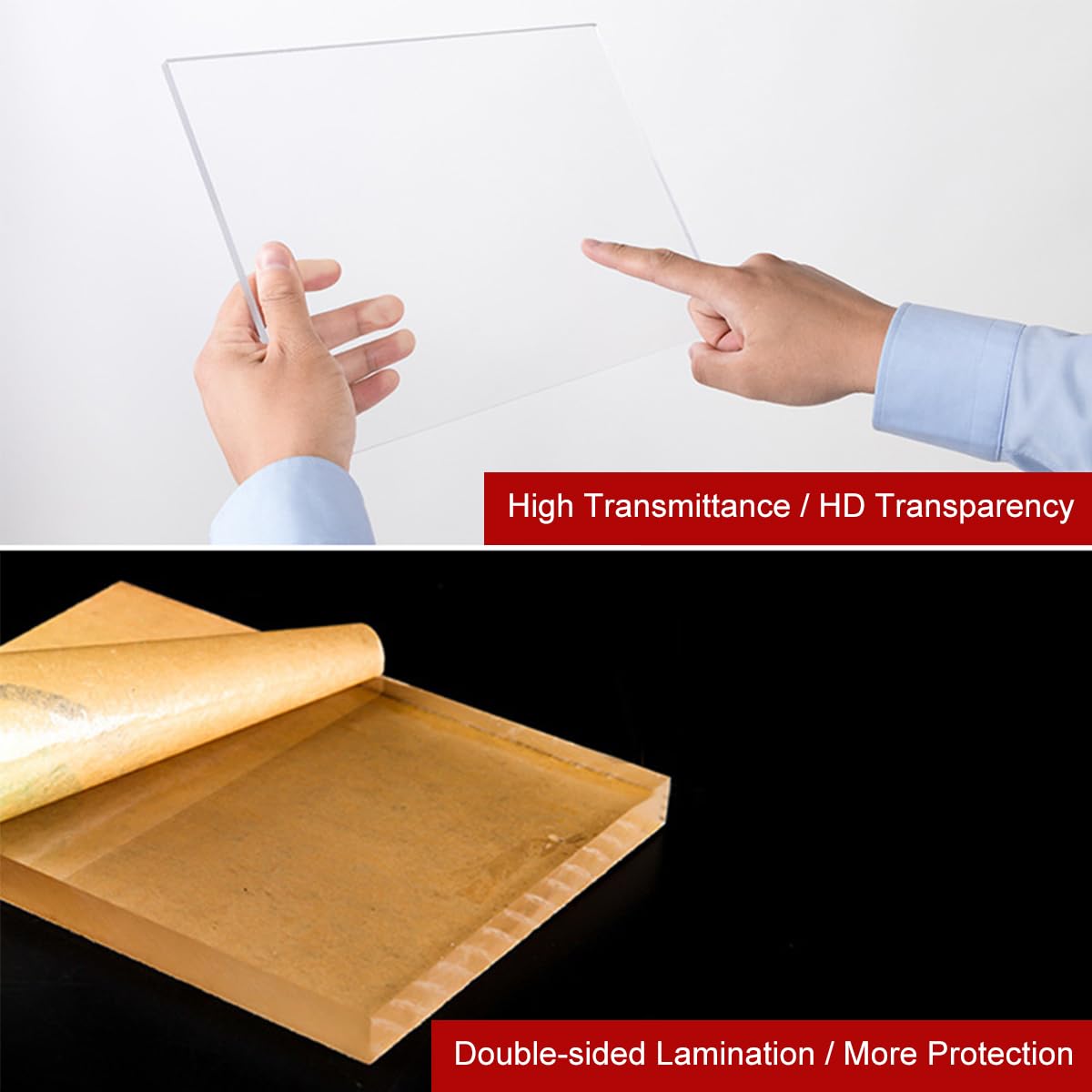 10 pz foglio acrilico trasparente bordo di plastica trasparente per cornice di vetro sostuzione progetto di visualizzazione ptura spessore 1.0mm  15