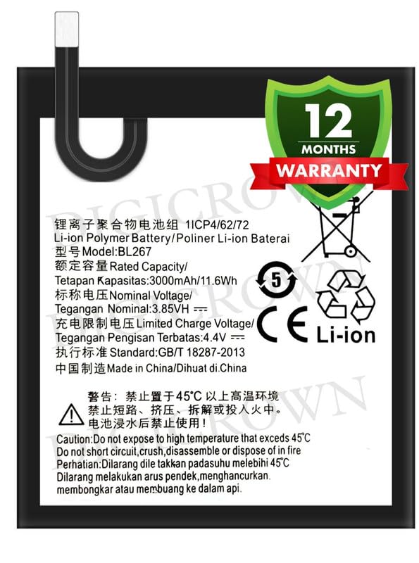 Image of Original BL267 Battery Compatible for Lenovo Vibe K6 (K33a48, K33b36) - (3000mAh) - 1 Year Warranty