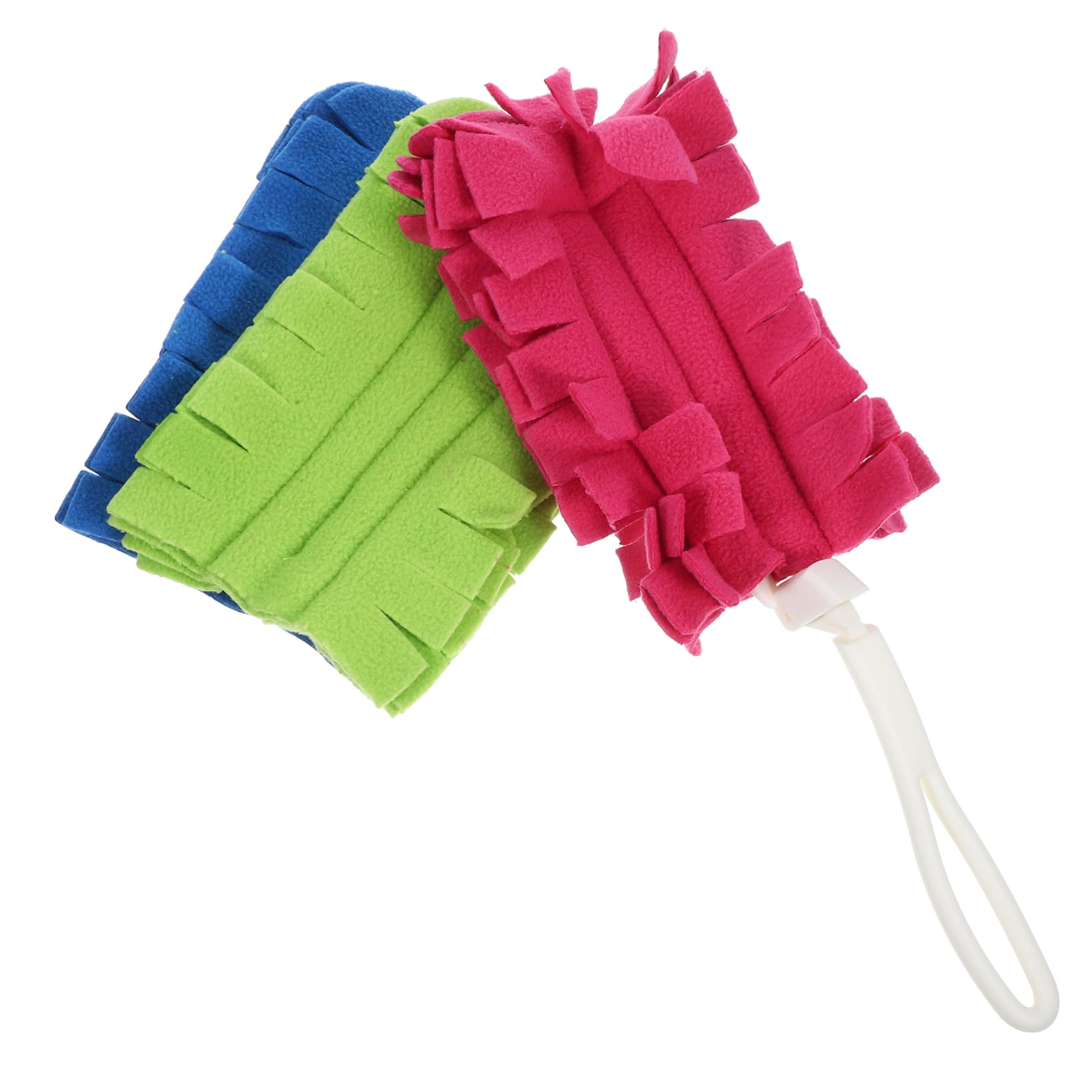 PartyKindom 5juegos Recambios De Plumero De Flanela Reutilizables para Limpieza De Ventiladores De Techo y Suelos Mango Lavables y Eficaces Polvo Colores