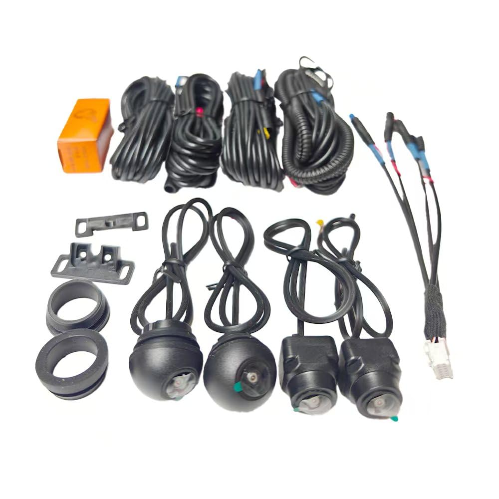 Cámara panorámica 3D para coche, 360 grados, AHD 1080P, Starlight, visión nocturna, frontal, trasera, izquierda, derecha, 360°, kit de cámara para coche, Android, navegación GPS, radio estéreo