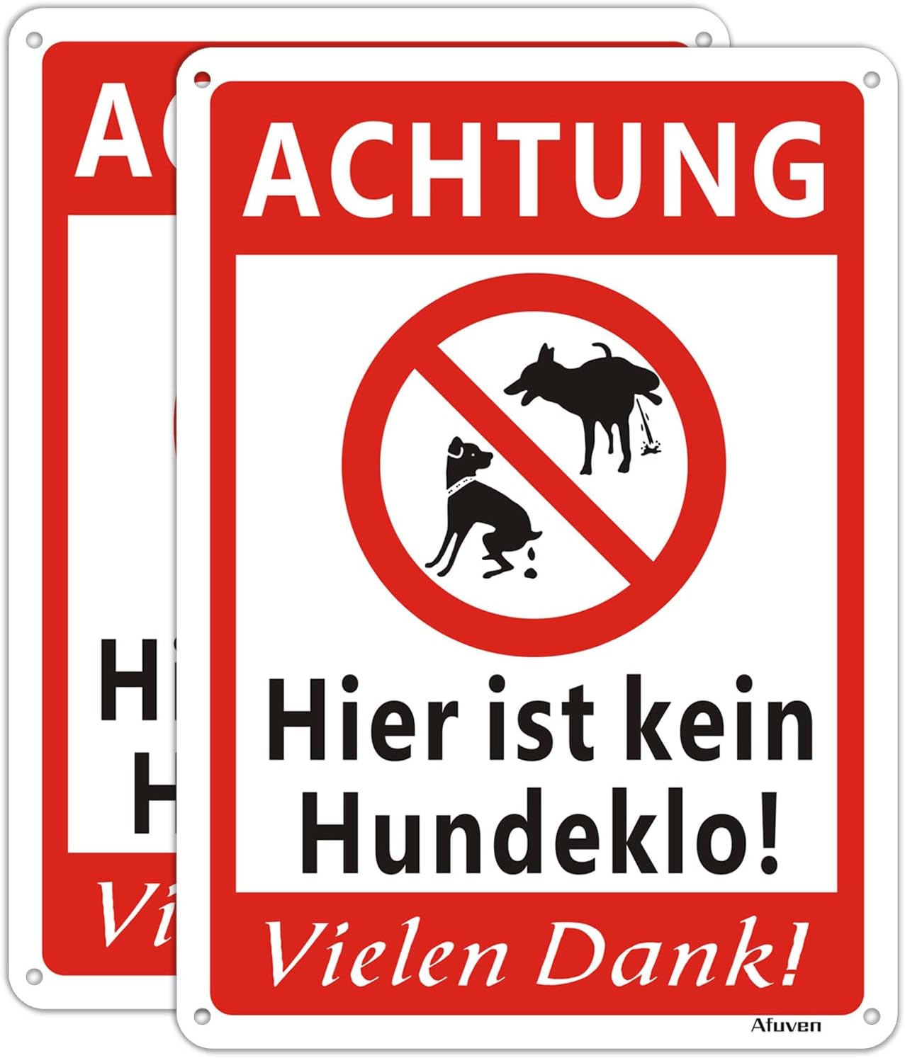 JERMA Aufkleber 'Hunde Verboten Zu Pinkeln' | 3er Set | Ø15cm & 10cm | Für Innen & Außen