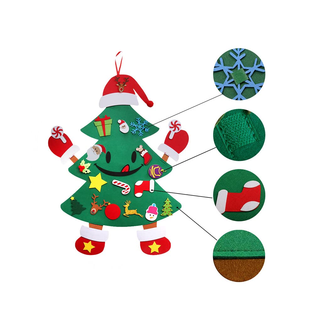 Amazon | 3フィート DIY フェルトクリスマスツリーセット 取り外し可能