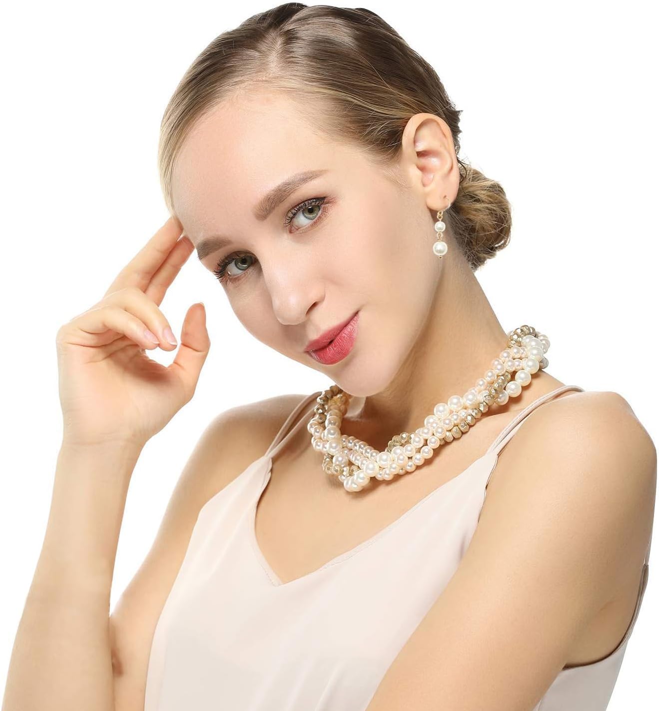 Elegant Gold Statement Necklace and Earring Set for Kuwait Ubuy