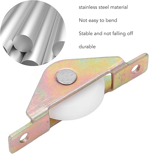 Miniatura 2 de Rodillo de puerta de armario de bajo ruido, polea deslizante de 1.181 in de diámetro, rodillo de rueda de nailon para puertas correderas, polea de