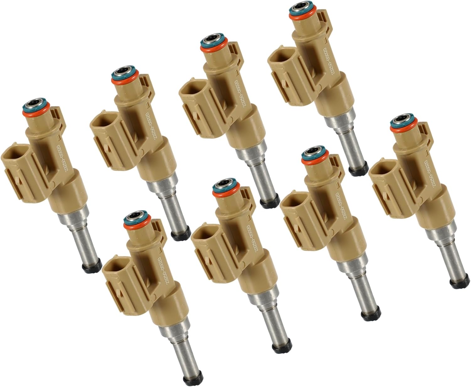 Car Fuel Injector Nozzle Replacement Fit for Toyota Tundra 5.7L V8 2008-2019 23250-0S020 - Pack of 8 Replacement