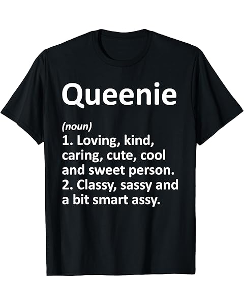 QUEENIE Definition Personalized Name Funny Birthday Gift T-Shirt