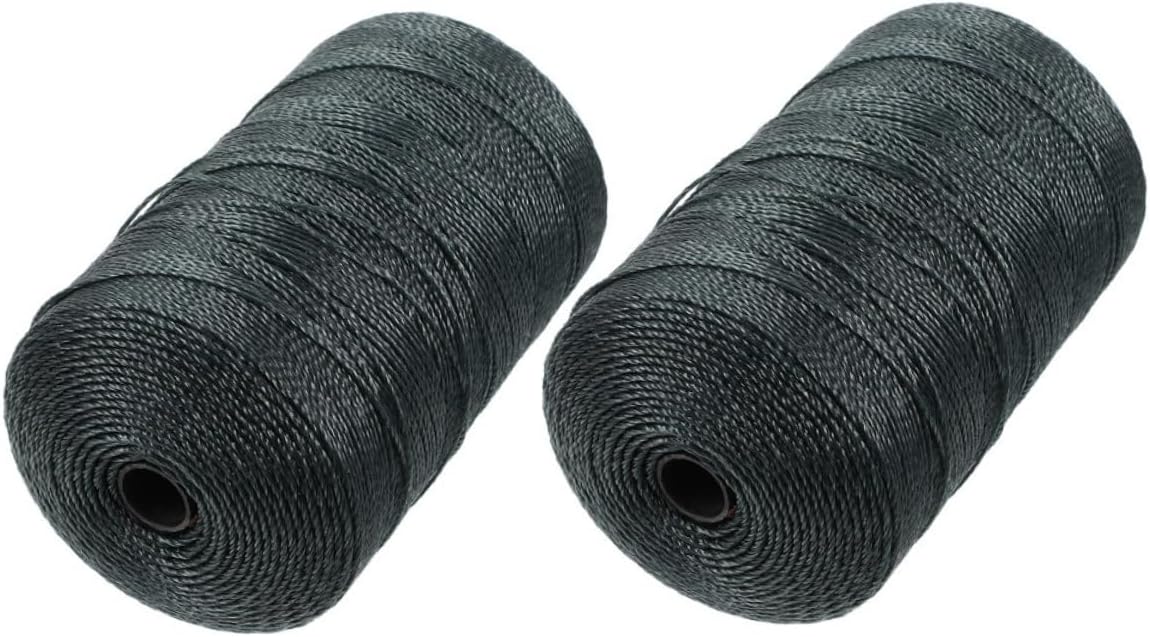 Uonlytech 2pcs Multi-use Nylon Twine String for Fishing Net Repair Braided Fishing Line Sturdy Twine Rope for Binding and Fixing Heavy Duty Netting String