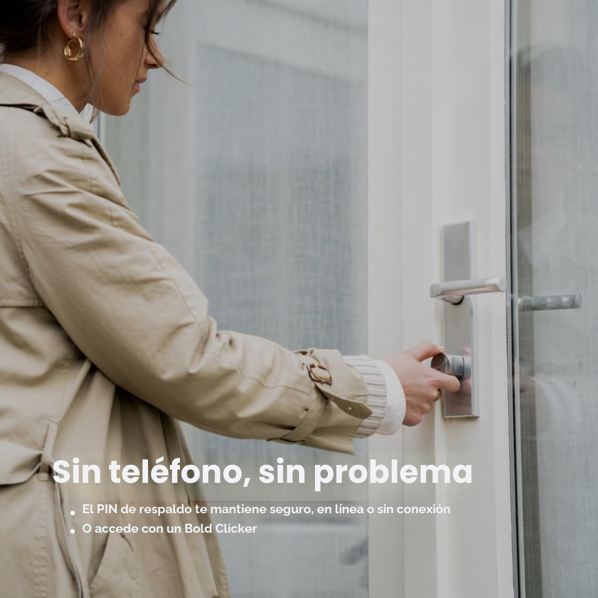 Bold Smart Lock - Cerradura de cilindro inteligente SX-35 - Plateado