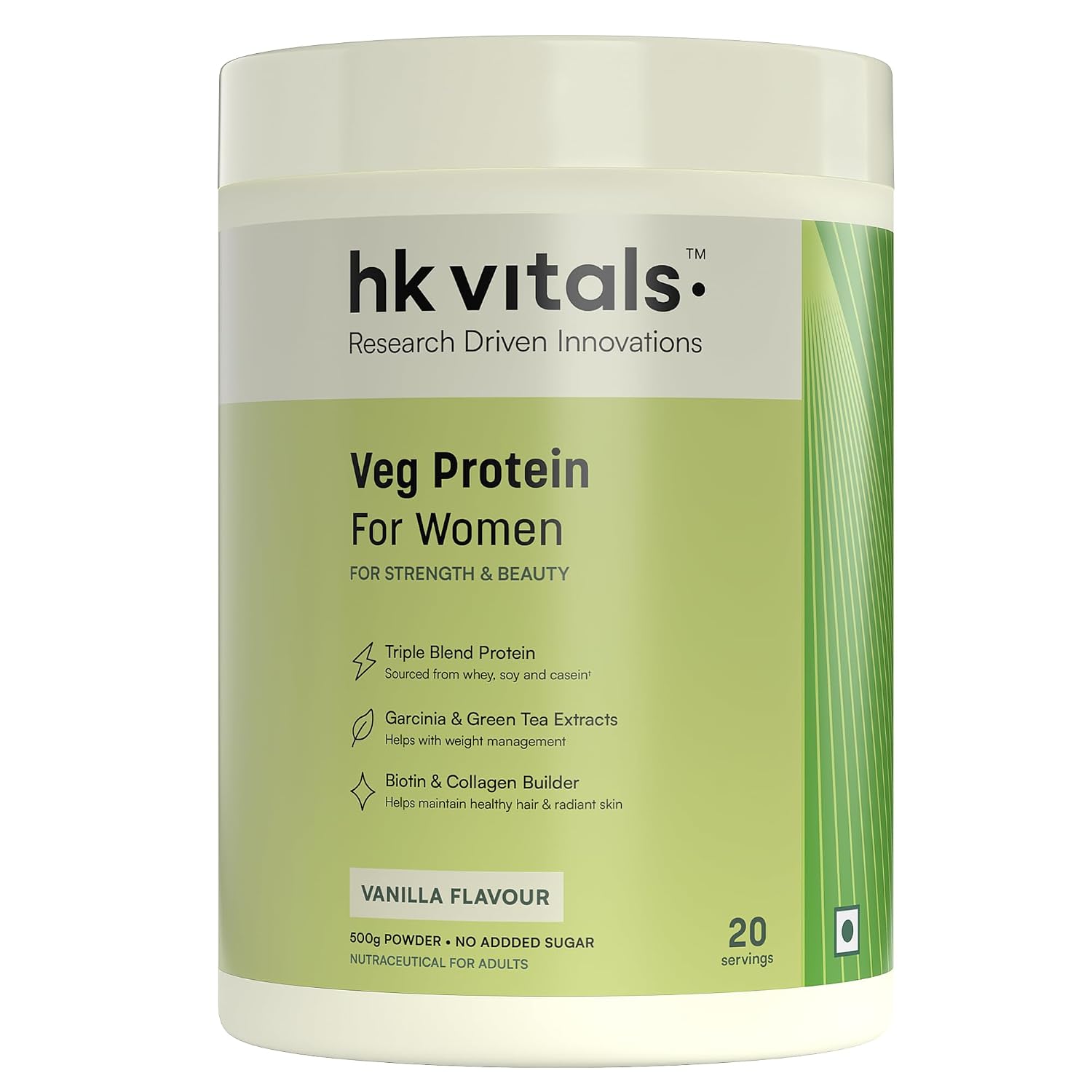 hk vitals Veg Protein For Women (Vanilla, 500g) | Vegetarian Protein with Soy, Whey, Collagen Builder Blend, Biotin, Garci... - Review, Price and Buying Guide
