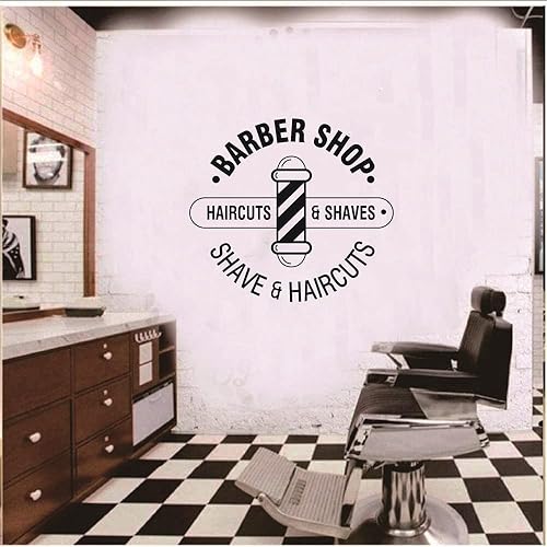 Miniatura 5 de Adhesivo de vinilo extraíble para puerta de peluquería de 16 x 16 pulgadas, adhesivo de vinilo extraíble para puerta de peluquería, espejo o