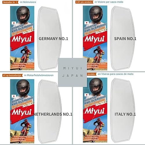 Miniatura 6 de SHIELD - Protector universal para casco de motocicleta, película antivaho, lente de visera transparente, resistente a la niebla, 3.83 x 10.04