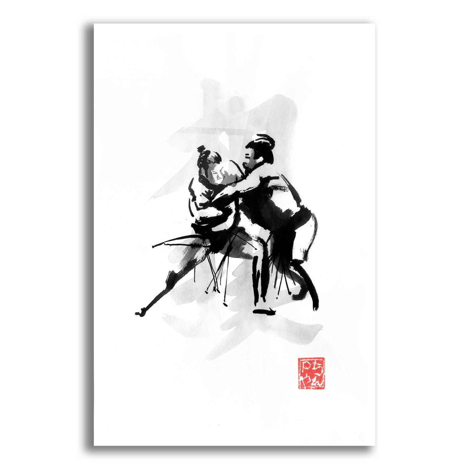 Sumotori' by Pechane, Acrylic Glass Wall Art, 16"x24"