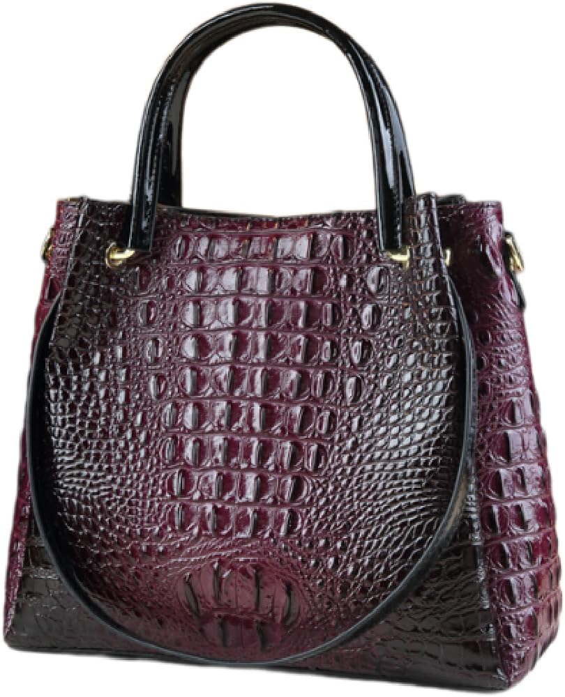 Crocodile Pattern Leather Women's Bag Top-Handle Satchel Handbags Bucket Purse Portable Tote Bag Shoulder Messenger Bags