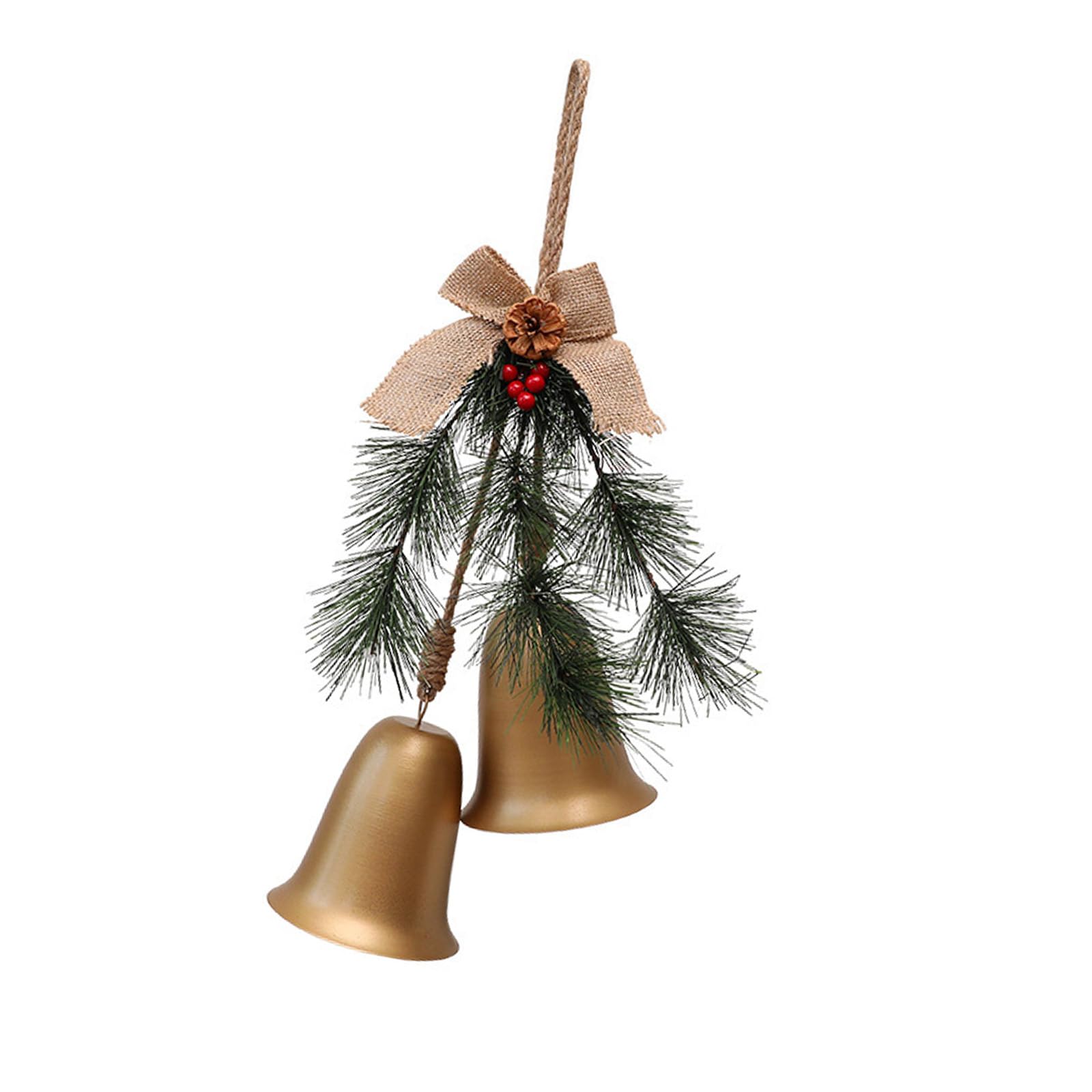 KAQNTUD Christmas Bells Hanging Ornament Decorative with Pine Needle Tree Decoration for Home Decoration Decorative Ornament Tree Decoration