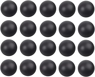NICKSTON 20pcs Set - .68 Caliber Reusable Black Soft Rubber Balls for Training, Tactical Exercises, Self Defense, and Less Lethal Alternative for Paintball Guns