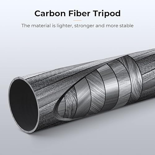 Miniatura 4 de K&F CONCEPT X-Series - Trípode de cámara de fibra de carbono de 68 pulgadas, trípode de fotografía profesional con cabezal de bola de metal de 1.18