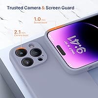 Vista 290 de Miracase Funda diseñada para iPhone 13 Pro Max con protector de pantalla, [forro de microfibra suave antiarañazos], funda protectora de silicona
